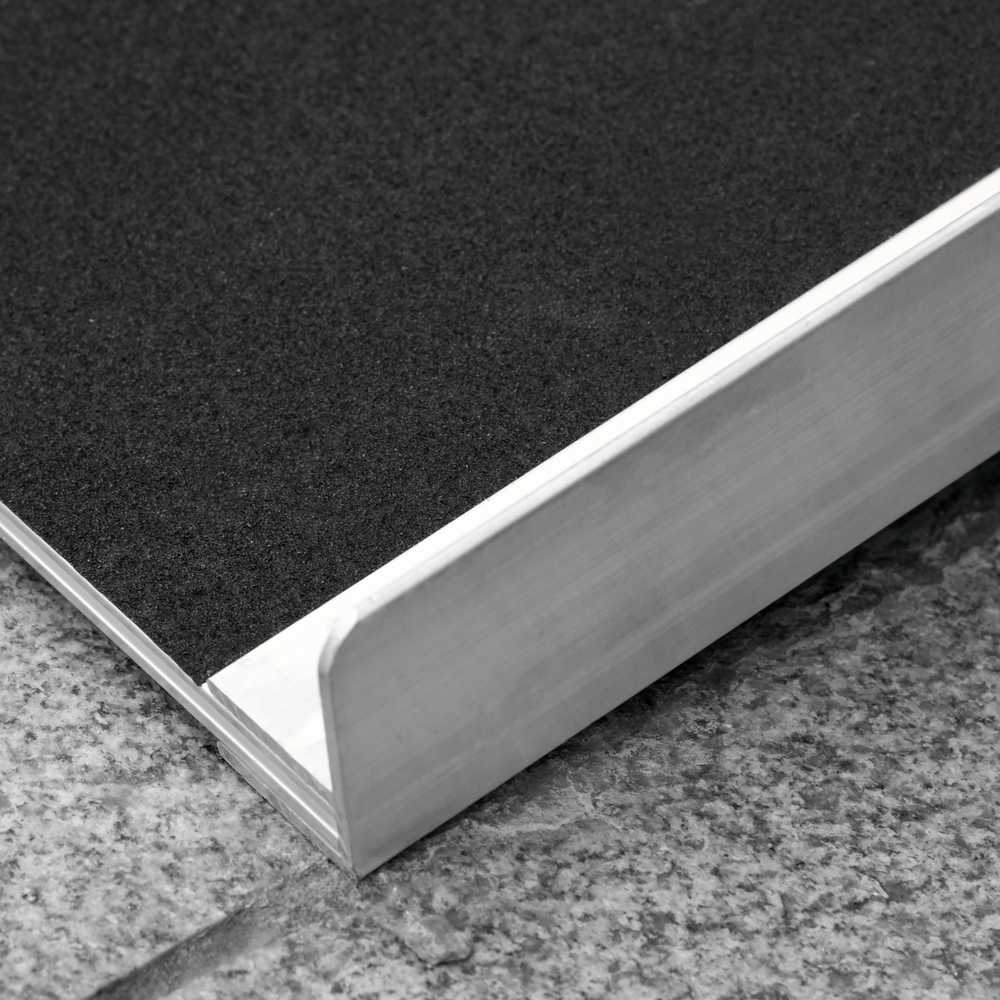HOMCOM neįgaliųjų vežimėlių rampa, sulankstoma rampa su nešimo rankena, 270 kg apkrova, juoda, 93 x 73 x 5 cm