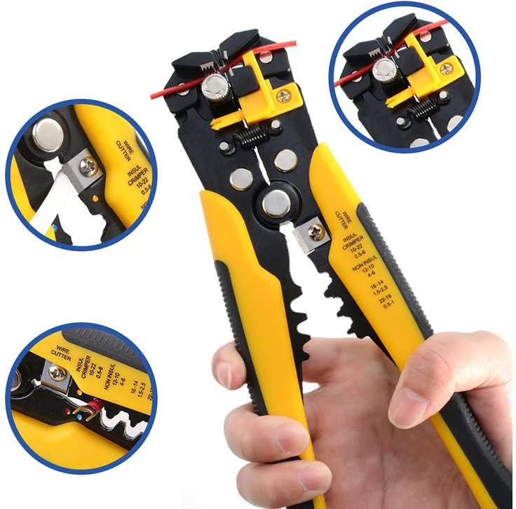 Izoliacijos nuėmimo ir kabelių užspaudimo įrankis 0,2-6 mm²