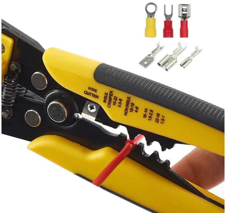 Izoliacijos nuėmimo ir kabelių užspaudimo įrankis 0,2-6 mm²