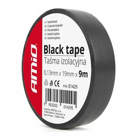Amio Izoliacinė juosta 19mm x 9m JUODA