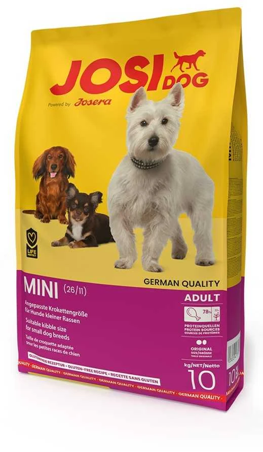JosiDog Mini Visavertis ėdalas suaugusiems mažų veislių šunims, 10 kg