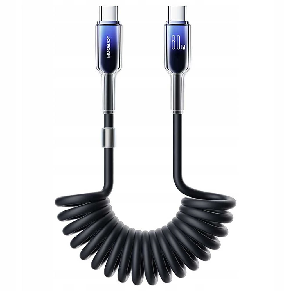 USB-C – USB-C Joyroom kabelis S-A43 60W 1.5m juodos spalvos