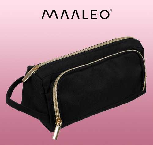 Double extendable pencil case - juodas Maaleo 24502