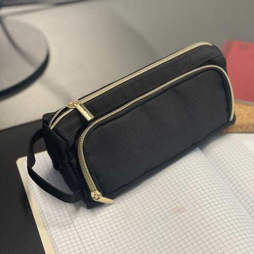 Double extendable pencil case - juodas Maaleo 24502