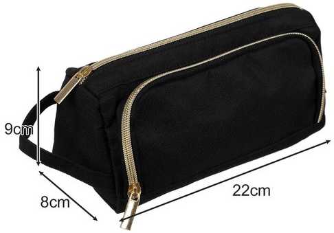 Double extendable pencil case - juodas Maaleo 24502
