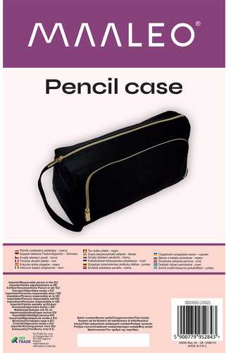 Double extendable pencil case - juodas Maaleo 24502