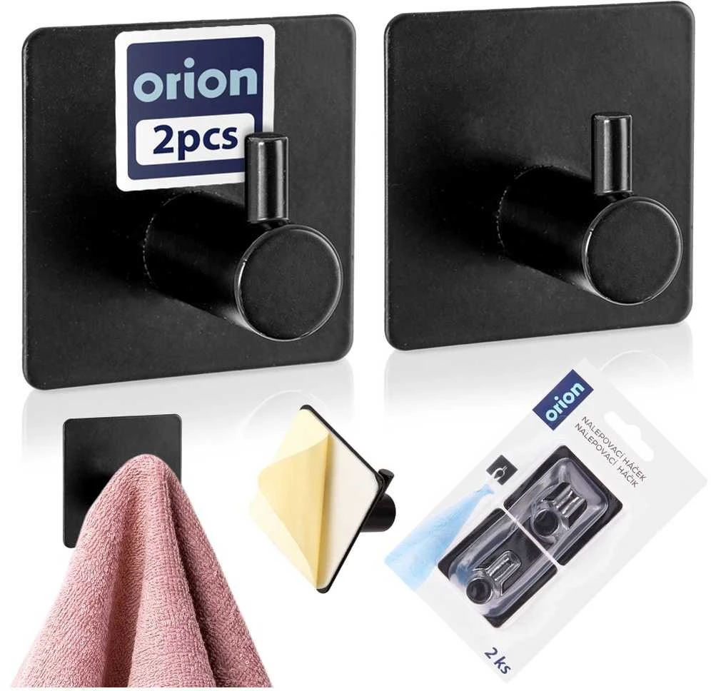 Aptel Orion Savisukantis Kabliukas Juodas 4,5x4,5 cm 2vnt.