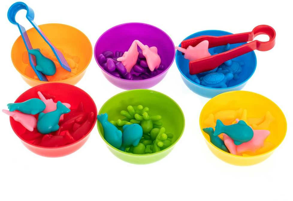 Ikonka Jūrų gyvūnai mokomasis mokymasis skaičiuoti montessori 36el.