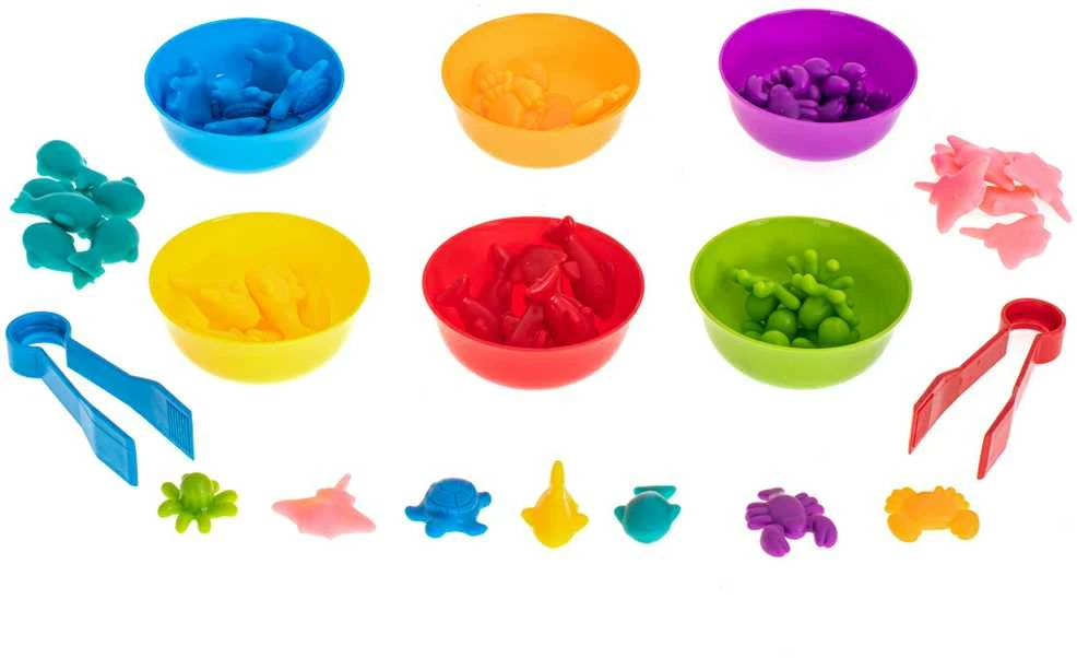 Ikonka Jūrų gyvūnai mokomasis mokymasis skaičiuoti montessori 36el.