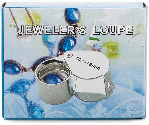Juvelyrinė kišeninė aliumininė lupa 10x 18mm