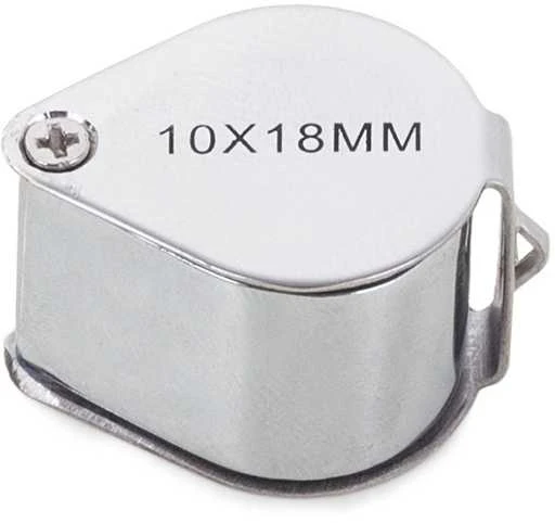 Juvelyrinė kišeninė aliumininė lupa 10x 18mm
