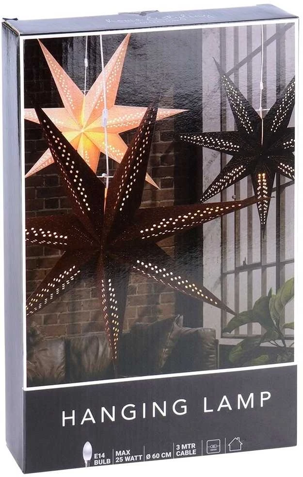 Home Styling Collection Veliūrinė žvaigždė 60 cm Šviečianti dekoracija