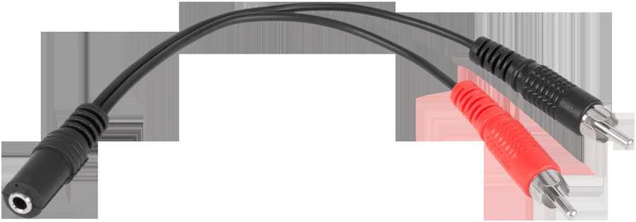 OEM kabeliai 2xRCA - AUX 3,5 mm 0,2 m