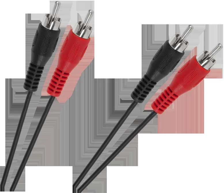 2xRCA audio laidas su spalvotomis jungtimis