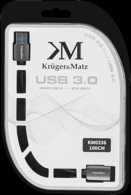 Kruger & Matz USB 3.0 - USB 3.0 kabelis 1m