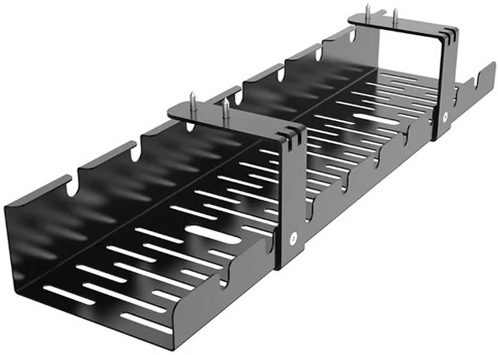ATL Kabelių dėklas po stalu DA263, juodas, 50x10.5x12 cm