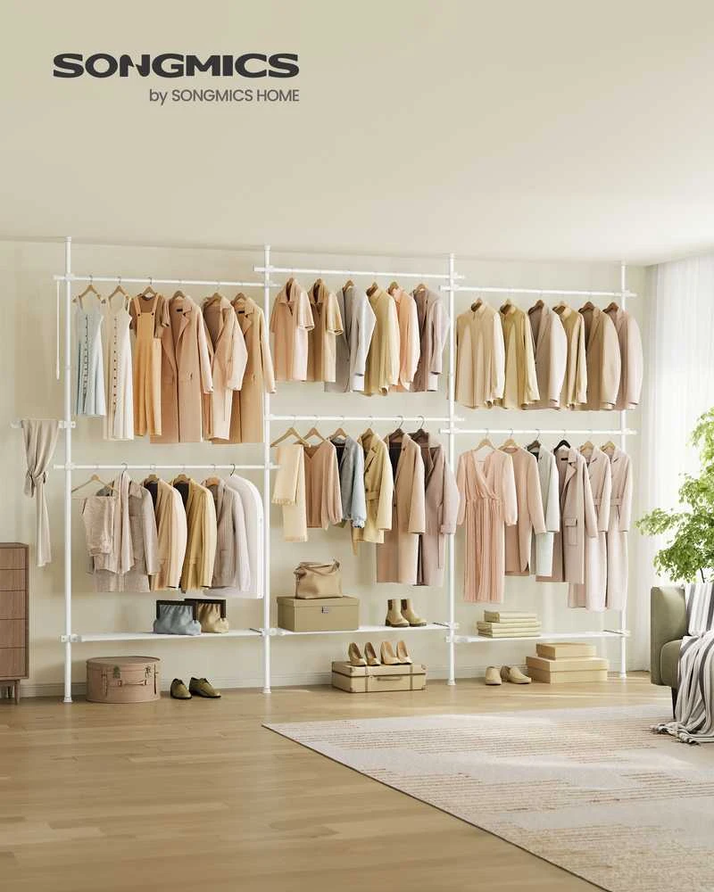 Songmics Kabykla 3 lygių reguliuojama 33,5x240-353x208-310 cm