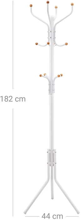Songmics Baltas metalinis skrybėlių stovas
