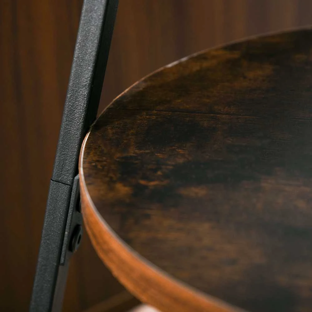 HOMCOM drabužių kabykla, kabykla su 8 kabliukais ir lentyna, pastatoma kabykla drabužiams, skrybėlėms, krepšiams, metalinė, ruda, 45x45x180 cm