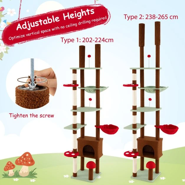 Kačių draskyklė rudas 277cm