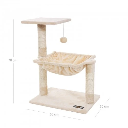 Songmics Feandrea Draskyklė su gulimuoju loveliu 70 cm Smėlio spalvos