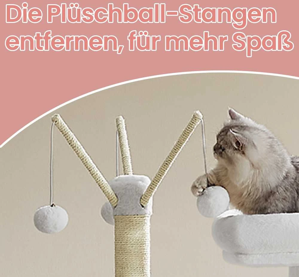 Songmics Feandrea Draskyklė su šiukšlių dėže, 151 cm aukščio, "2-in-1" kačių medis