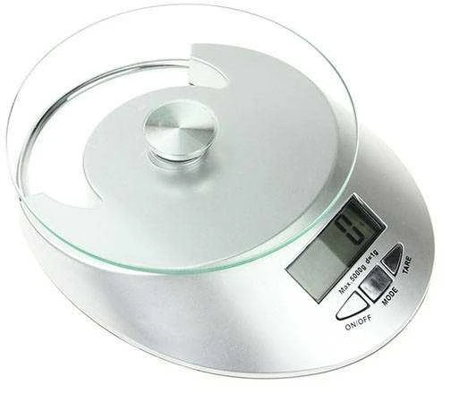 Elektroninės virtuvinės svarstyklės su stikline platforma 5kg / 1 g