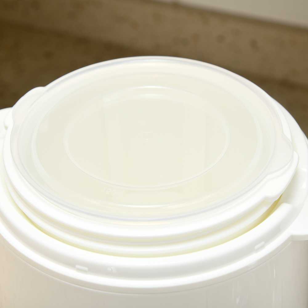 HOMCOM Jogurto gaminimo aparatas, 1,5 L jogurto mašina su 2 stiklainiais, sieteliu, dangteliu, 20 W jogurto gamintojas graikiškam jogurtui, 3–5 asmenims, 19,5x17,5x21,4 cm, balta