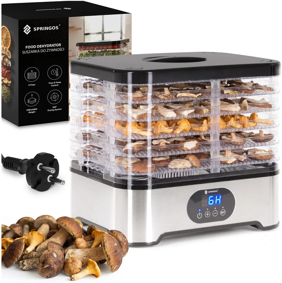 Kaitlentė Springos Maisto džiovyklė 400 W, 12 l, 32 × 25 × 28 cm