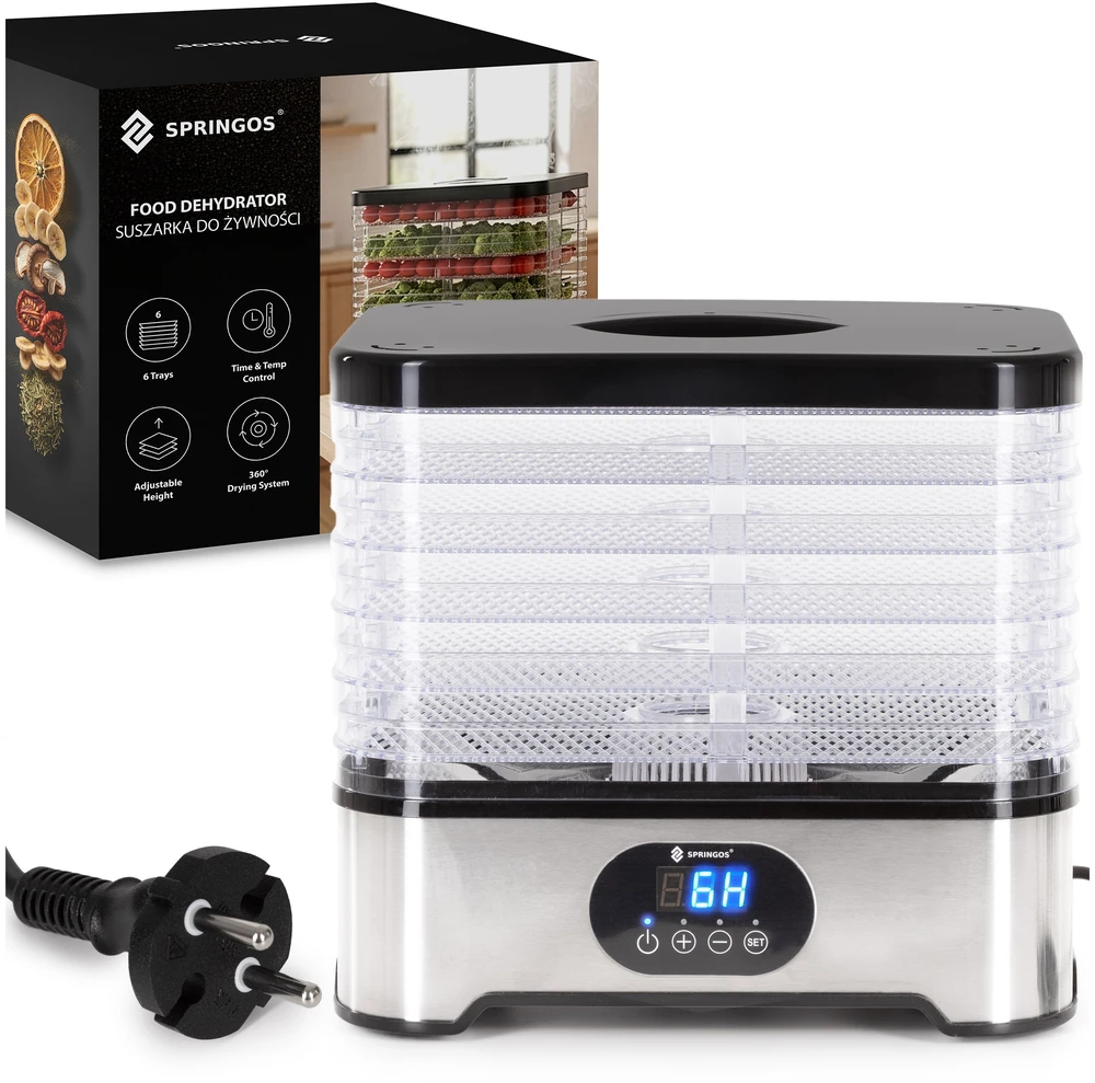 Kaitlentė Springos Maisto džiovyklė 400 W, 12 l, 32 × 25 × 28 cm
