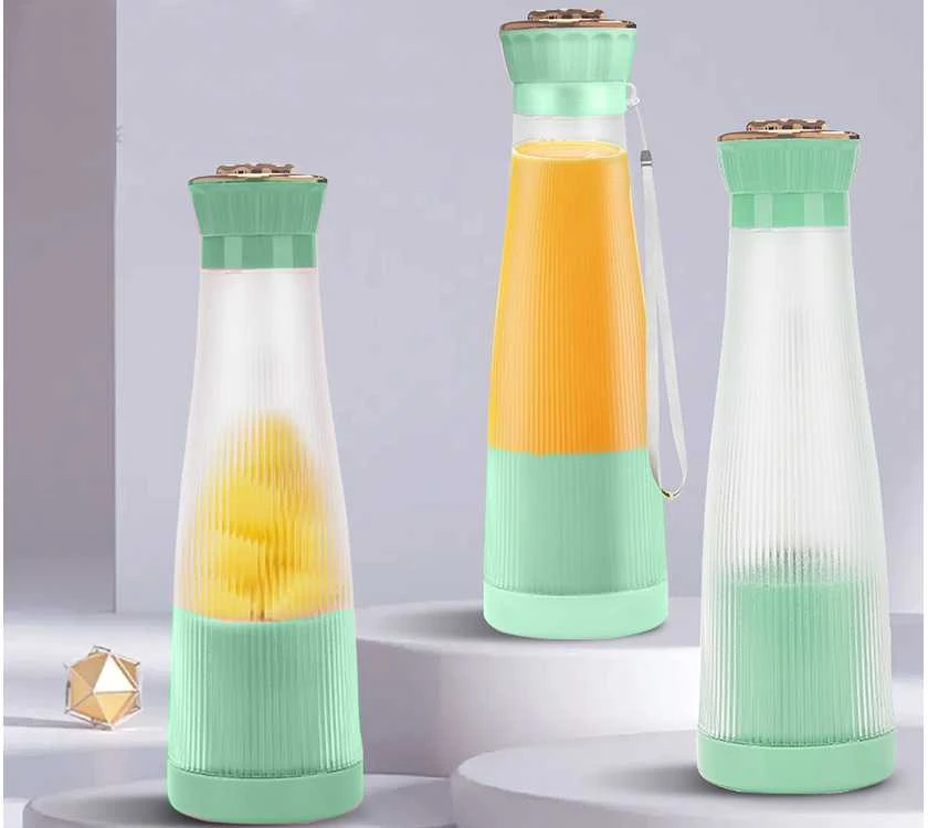 Nešiojamas trintuvas kokteiliams su USB jungtimi, 400 ml, žalias