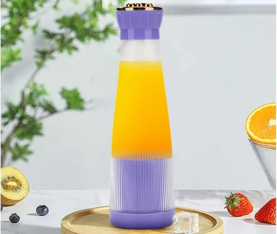 Nešiojamas USB belaidis trintuvas kokteiliams 400ml, violetinis