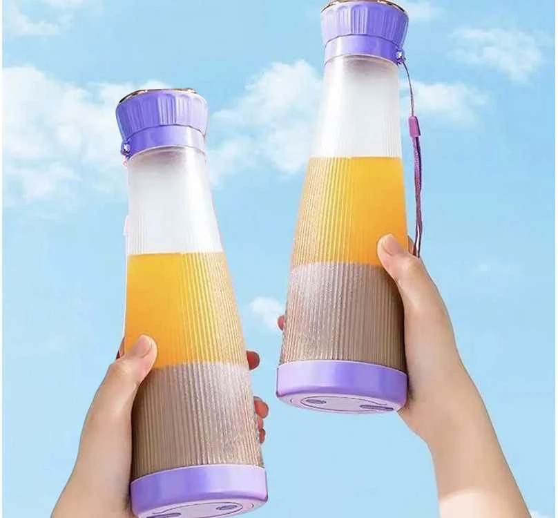 Nešiojamas USB belaidis trintuvas kokteiliams 400ml, violetinis