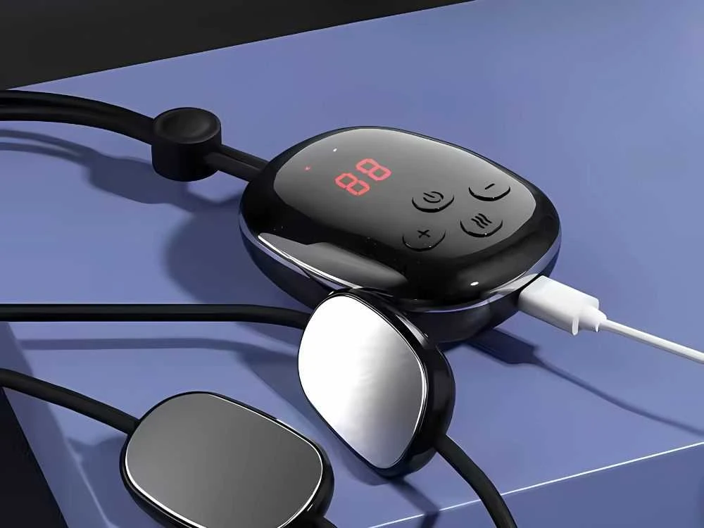 Kaklo masažuoklis elektrostimuliatorius 5W, 15 intensyvumo lygių