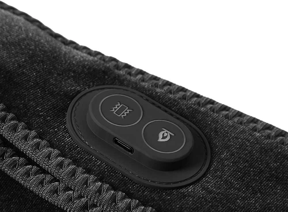 Kaklo masažuoklis su šildymo funkcija, USB, juodas