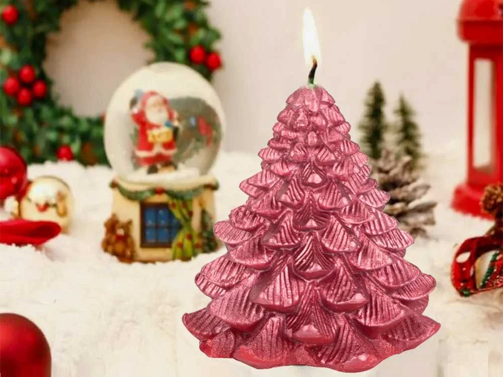 Kalėdinė aromatinė žvakė eglutės formos