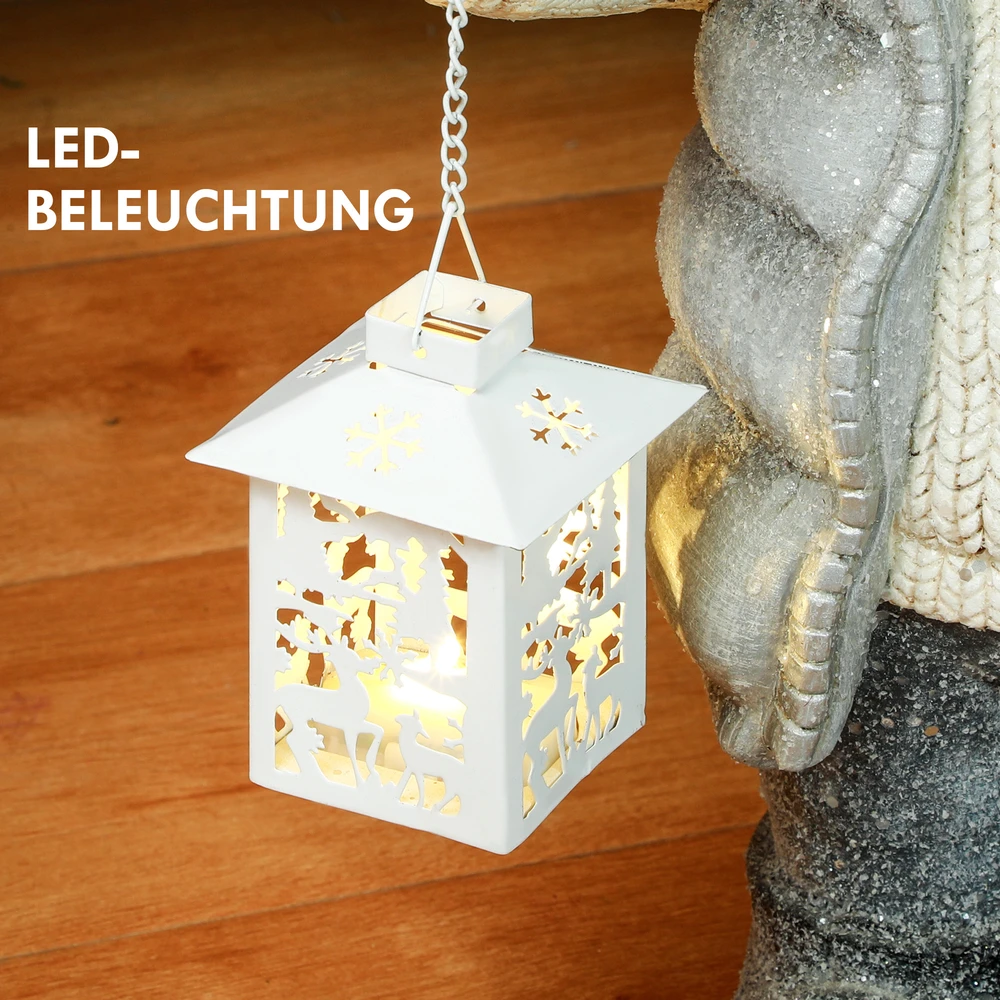 Homcom Kalėdinė briedžio statulėlė su LED žibintu, įvairiaspalvė, 25,5 × 19,5 × 52 cm