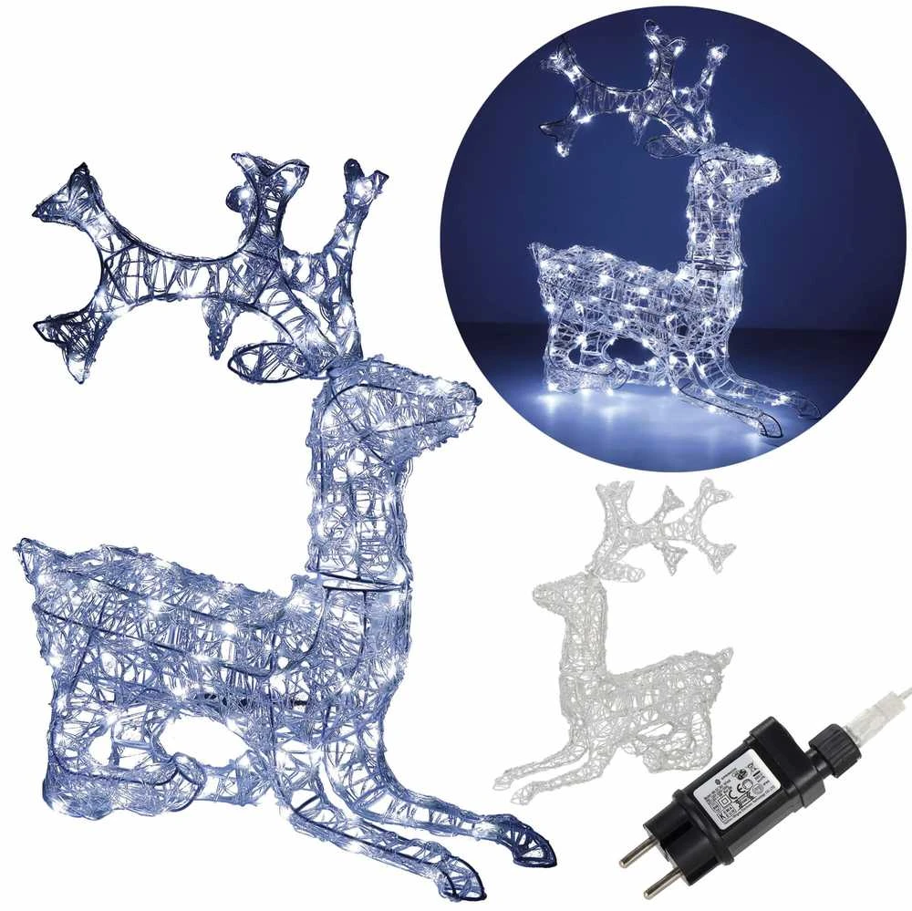 Kalėdinė dekoracija elnias Springos CL4121, 130 LED, šaltai balta