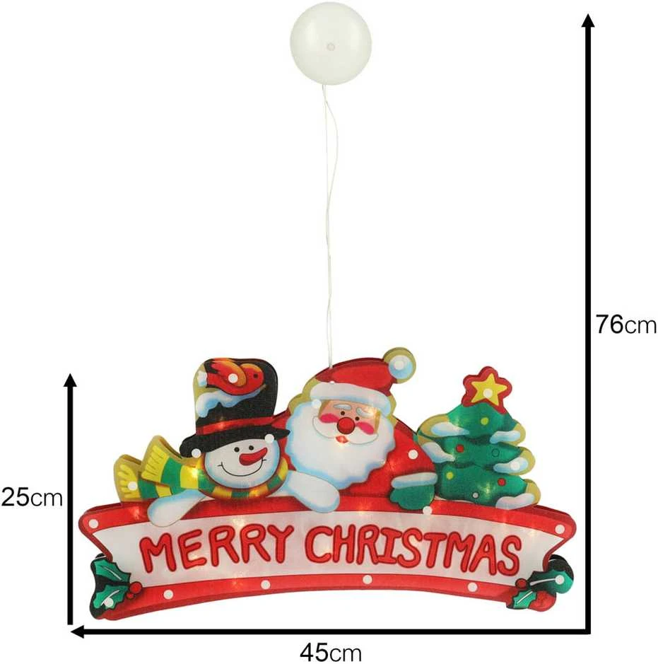 LED Kalėdų pakabukas lemputės Linksmos Kalėdų dekoracijos 45cm