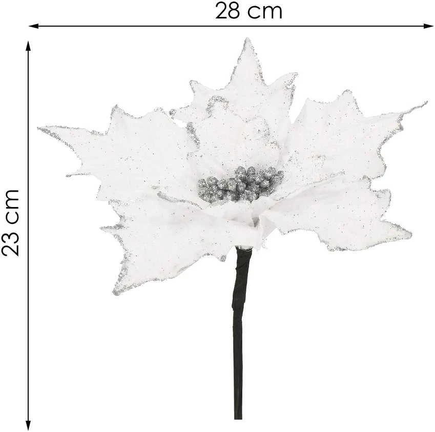 Kalėdinė dekoracija – puansetijos žiedas Springos 26 cm