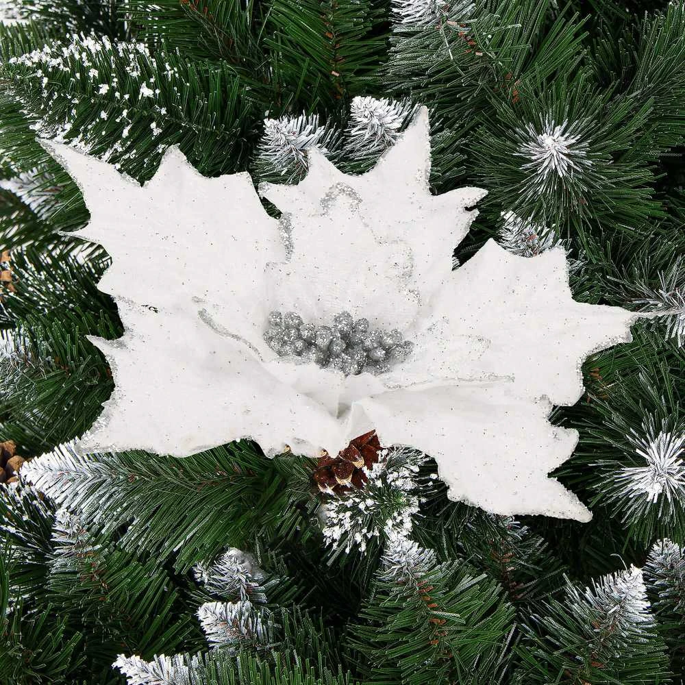 Kalėdinė dekoracija – puansetijos žiedas Springos 26 cm