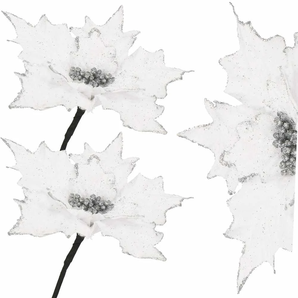 Kalėdinė dekoracija – puansetijos žiedas Springos 26 cm