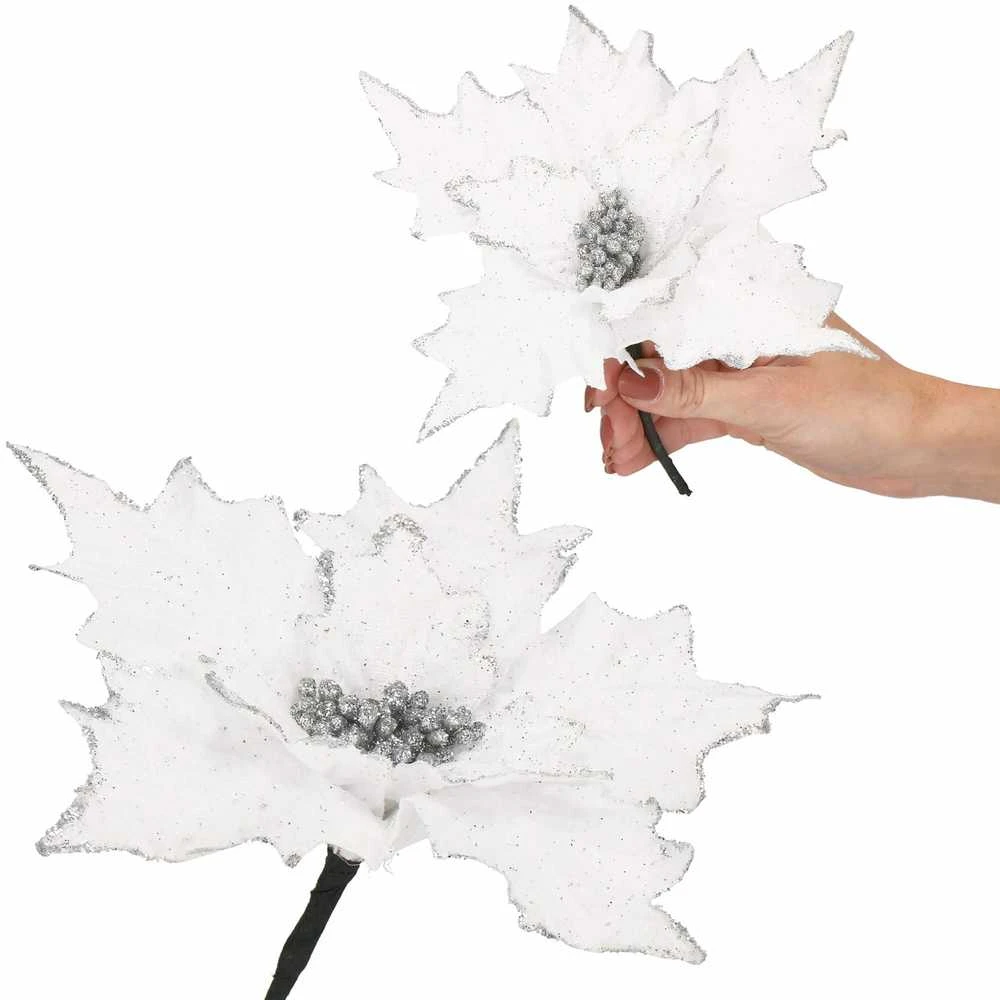 Kalėdinė dekoracija – puansetijos žiedas Springos 26 cm