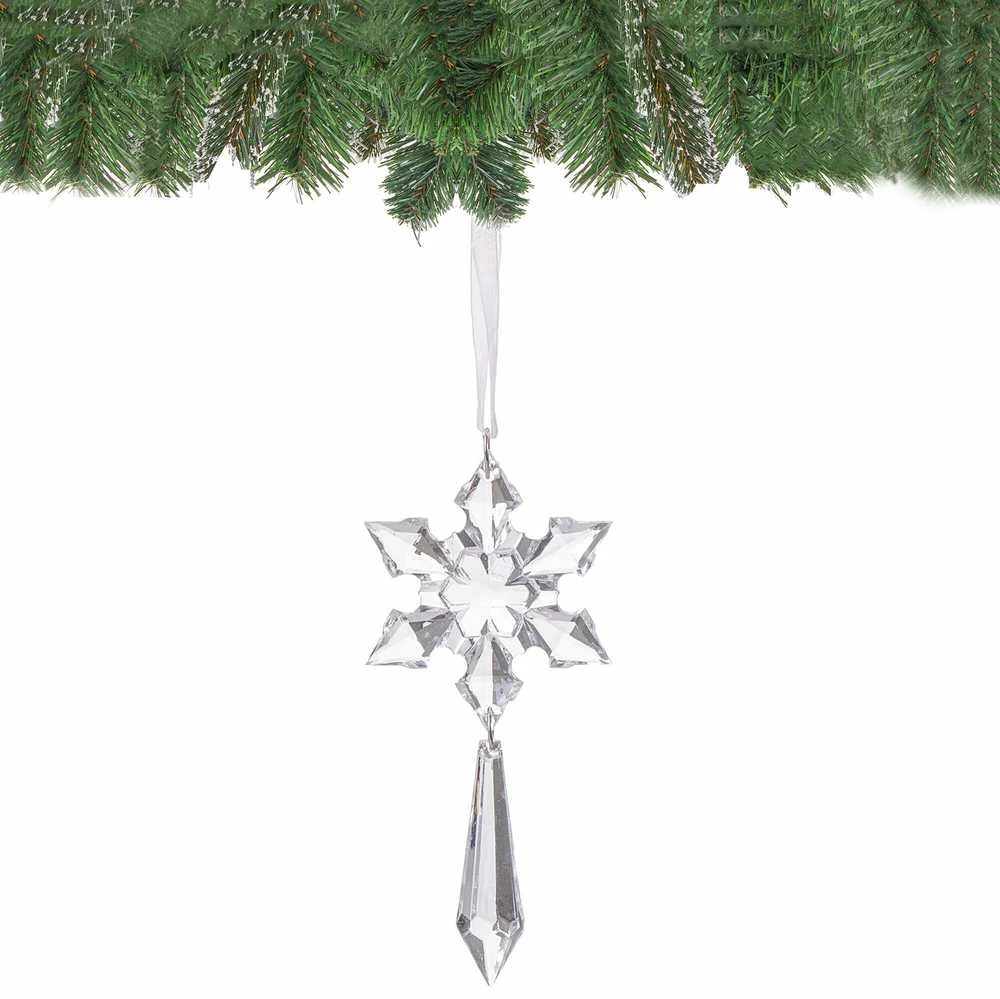Kalėdinė dekoracija Springos pakabinami kristaliniai varvekliai 13 cm
