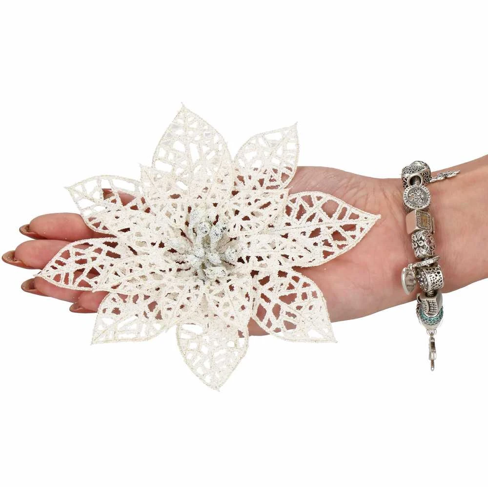 Kalėdinė dekoracija Springos Poinsettia 14x14 cm