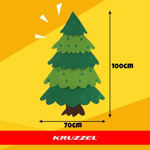 Kalėdinė eglutė iš veltinio su LED apšvietimu Kruzzel 26548