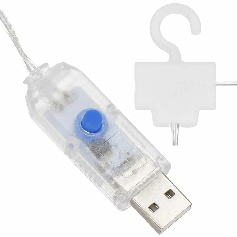 Kalėdinė girlianda Springos 110 LED su figūrėlėmis, USB, šiltai balta