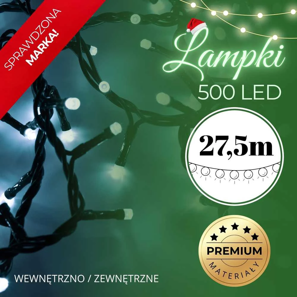 Kalėdinė girlianda Springos 500 LED, 27,5 m