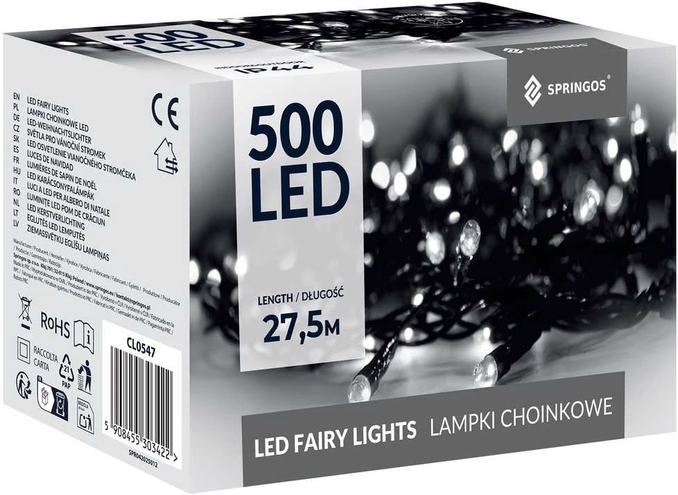 Kalėdinė girlianda Springos 500 LED, 27,5 m