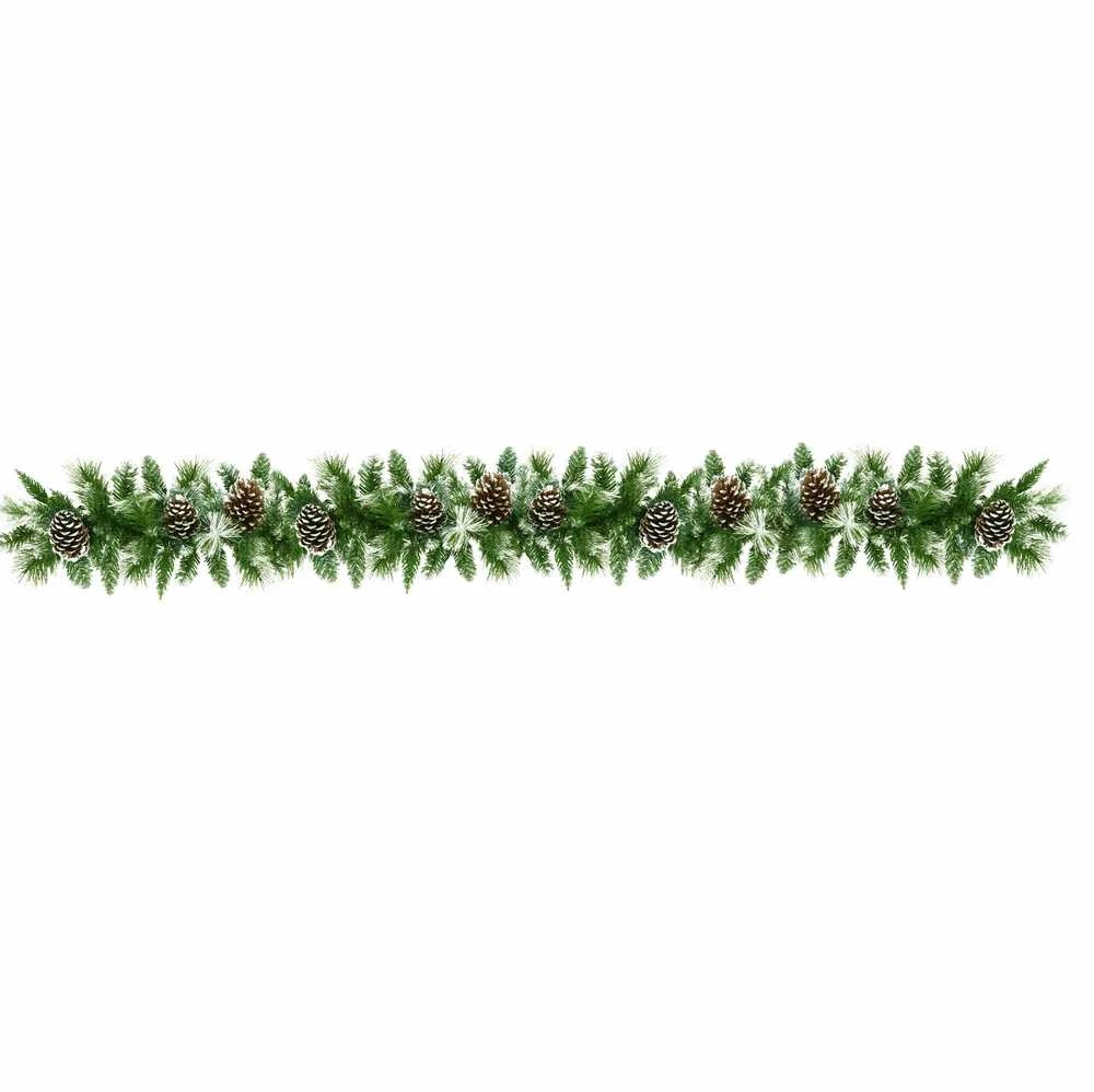 Kalėdinė girlianda Springos su kankorėžiais ir LED apšvietimu, 280 cm